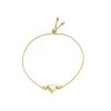 Aureus 9ct Gold Bonded Heart Slider Bracelet - 9in - G6011