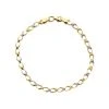 9ct Gold Two Colour Open Link Bracelet - 7.25in - G6406