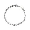 9ct White Gold Teardrop Link Bracelet - 7in - G6425