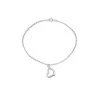 9ct White Gold Heart Charm Bracelet - G6440