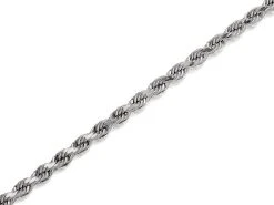 9ct White Gold Rope Anklet - 10in - G7910