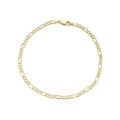 9ct Gold Figaro Anklet - 9in - G7922