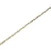 9ct Gold Two Colour Cubic Zirconia Figure Of Eight Bracelet - 7.5in - G8307