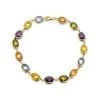 9ct Gold Multicolour Cubic Zirconia Bracelet - 7.5in - G8310