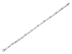 9ct White Gold Cubic Zirconia Kiss Bracelet - 7.25in - EXCLUSIVE - G8316
