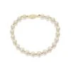 9ct Gold Freshwater Pearl Beaded Bracelet - 7.5in - G8337