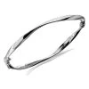 9ct White Gold Twist Bangle - G9089
