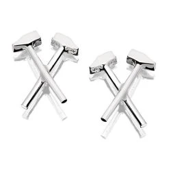 Silver West Ham FC Hammers Stud Earrings - J2521