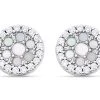 Fossil JFS00518040 Silver Mother Of Pearl Stud Earrings - J4868