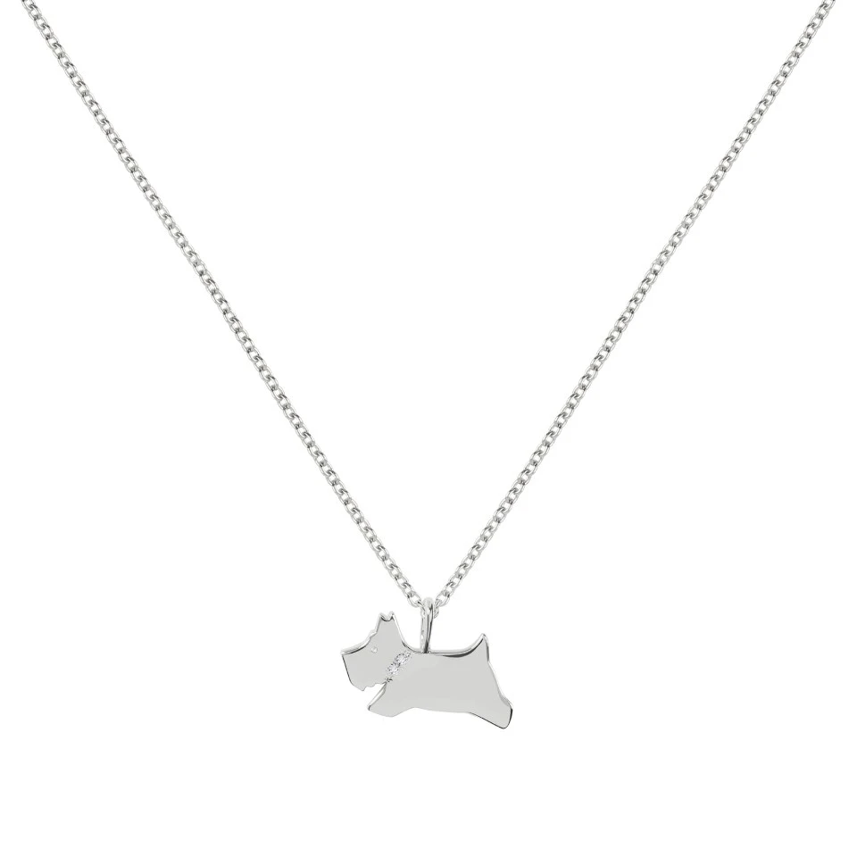 Radley RYJ2381 Silver Leaping Dog Diamond Necklace - J81124 1 Radley RYJ2381 Silver Leaping Dog Diamond Necklace - J81124