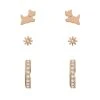 Radley RYJ1306 18ct Rose Plated Silver Triple Earring Set - J81133