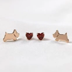 Radley RY1254 18ct Rose Gold Plated Silver Birthstone Studs - January - J81188 -Fhinds Shop J81188 L 3