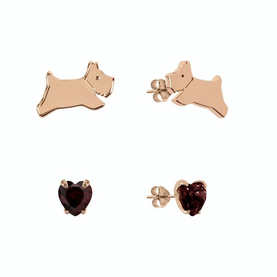 Radley RY1266 18ct Rose Gold Plated Silver Birthstone Studs - July - J81194 2 Radley RY1266 18ct Rose Gold Plated Silver Birthstone Studs - July - J81194 - Image 2