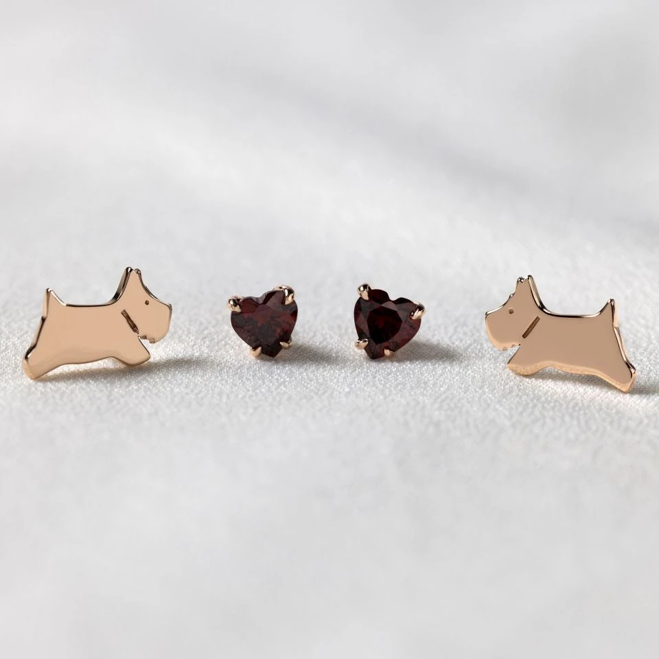 Radley RY1266 18ct Rose Gold Plated Silver Birthstone Studs - July - J81194 3 Radley RY1266 18ct Rose Gold Plated Silver Birthstone Studs - July - J81194 - Image 3