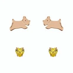 Radley RY1274 18ct Rose Gold Plated Silver Birthstone Studs - November - J81198