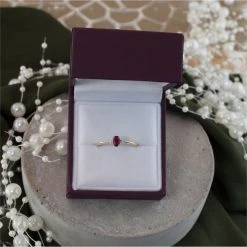 9ct Gold Ruby And Diamond Birthstone Ring - July - R0207 7 9ct Gold Ruby And Diamond Birthstone Ring - July - R0207 -Fhinds Shop R0207 L 4