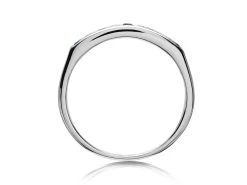 9ct White Gold Sapphire And Cubic Zirconia Half Eternity Ring - R0937 -Fhinds Shop R0937 L 3