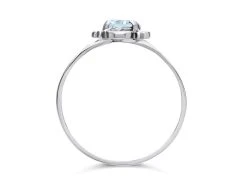 9ct White Gold Oval Blue Topaz Ring - R0968 -Fhinds Shop R0968 L 3