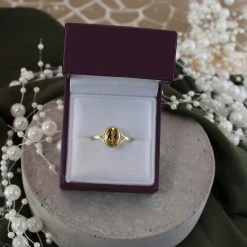 9ct Gold Oval Citrine Ring - R0969 -Fhinds Shop R0969 L 4