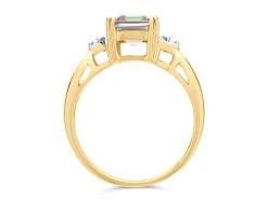 9ct Gold Mystic Topaz And Diamond Ring - R0970 6 9ct Gold Mystic Topaz And Diamond Ring - R0970 -Fhinds Shop R0970 L 3