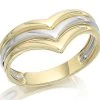 9ct Gold Two Colour Wishbone Ring - R1912