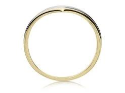 9ct Gold Two Colour Wishbone Ring - R1912 -Fhinds Shop R1912 L 3