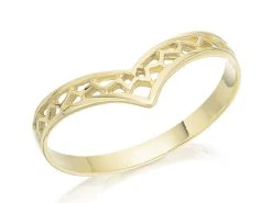 9ct Gold Wishbone Ring - R1915