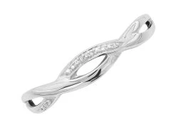 9ct White Gold Diamond Wave Ring - EXCLUSIVE - R2131 -Fhinds Shop R2131 L 2