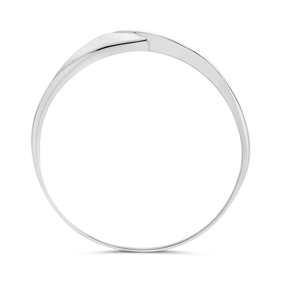 9ct White Gold Diamond Wishbone Ring - R2139 3 9ct White Gold Diamond Wishbone Ring - R2139 - Image 3