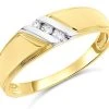 9ct Gold Two Colour Diamond Ring - R3929