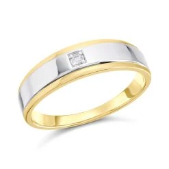 9ct Gold Two Colour Diamond Ring - R3930