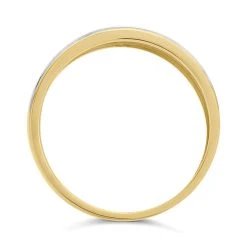 9ct Gold Two Colour Diamond Ring - R3930 -Fhinds Shop R3930 L 3