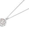 Clogau Silver And 9ct Rose Gold Tree Of Life Necklace - R48124