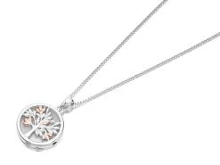 Clogau Silver And 9ct Rose Gold Tree Of Life Necklace - R48124