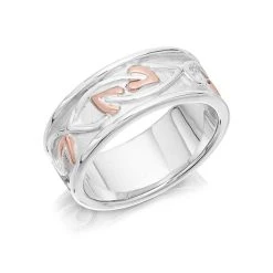 Clogau Silver And 9ct Rose Gold Tree Of Life Ring - R48155
