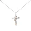 Clogau Silver And 9ct Rose Gold Tree Of Life Cross And Chain - R48160