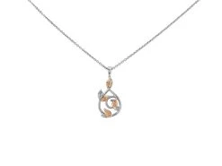 Clogau Silver And 9ct Rose Gold Tree Of Life Awelon Necklace - R48161
