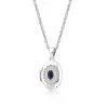 Clogau Silver And 9ct Rose Gold Princess Diana Sapphire Locket - R48197