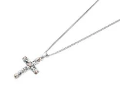 Clogau Silver And 9ct Rose Gold Tree Of Life Cross And Chain - R4886