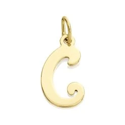 9ct Gold Initial C Pendant - R5097