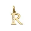 9ct Gold Cubic Zirconia Initial R - R5118