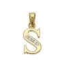 9ct Gold Cubic Zirconia Initial S - R5119
