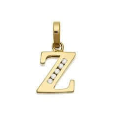 9ct Gold Cubic Zirconia Initial Z - R5126
