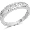9ct White Gold Cubic Zirconia Half Eternity Ring - R5938