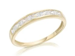 9ct Gold Cubic Zirconia Half Eternity Ring - EXCLUSIVE - R5941