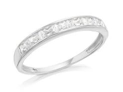 9ct White Gold Cubic Zirconia Half Eternity Ring - EXCLUSIVE - R5942