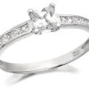 9ct White Gold Princess Cut Cubic Zirconia Ring - R5950