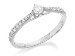 9ct White Gold Cubic Zirconia Ring - R5951