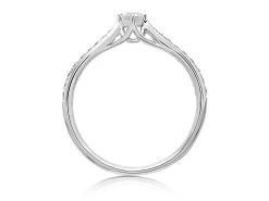 9ct White Gold Cubic Zirconia Ring - R5951 -Fhinds Shop R5951 L 3