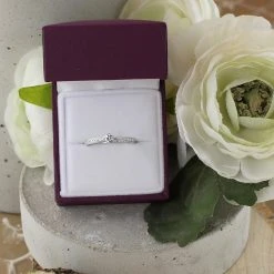 9ct White Gold Cubic Zirconia Ring - R5951 -Fhinds Shop R5951 L 4